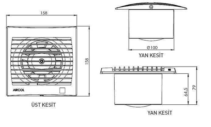 Aircol 100 Banyo Tuvalet Aspiratörü - 2
