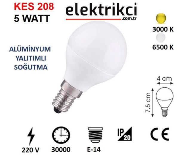 Kendal elektirik - GLOBAL KENDAL KES 208 5 WATT SMD LEDLİ AMPUL / LAMBA