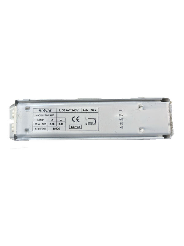 Helvar 1x58 W L58 A-T EE1-B2 Mekanik Balast Helvar 1x58 W L58 A-T EE1-B2 Mekanik Balast