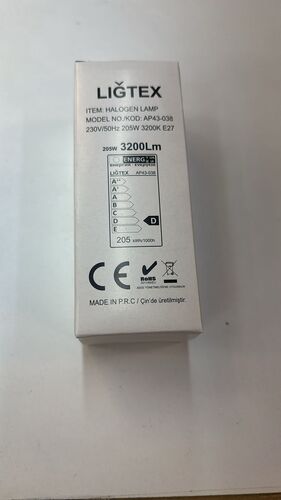 Lıghtex - Lıghtex 150 Watt E-27 Halolux Ceram Eko Halojen Ampul Buzlu