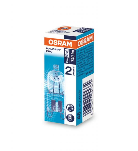 Osram - Osram Halopin Pro G9 Halojen Ampul 66748 Sarı Işık 48W=60W Osram - Osram Halopin Pro G9 Halojen Ampul 66748 Sarı Işık 48W=60W