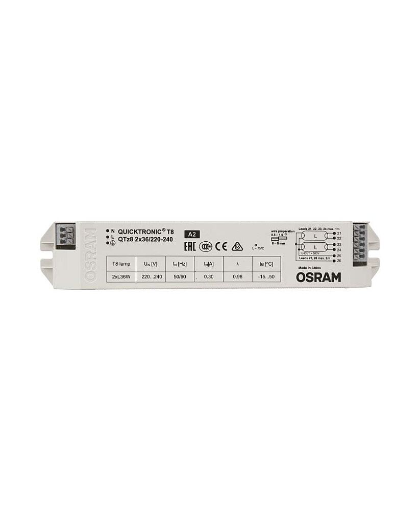 Osram Quicktronic T8 QTZ8 2X36 220-240 Elektronik Balast - 2