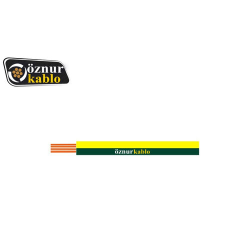 Öznur Kablo - Öznur 6 mm NYAF Kablo-Sarı-Yeşil