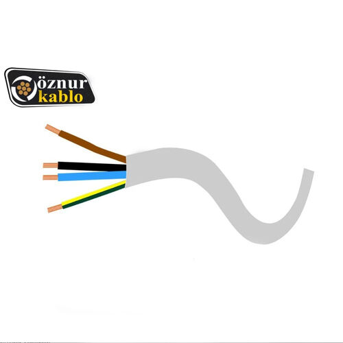 Öznur Kablo - Öznur Kablo 4x1,5 mm Beyaz TTR-NYMHY
