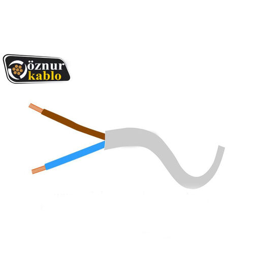 Öznur Kablo - Öznur Kablo 2 x 0,75 mm Beyaz TTR - NYMHY