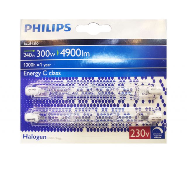 Philips - Philips EcoHalo 240W Çubuk Halojen Ampul R7S - İkili Paket Philips - Philips EcoHalo 240W Çubuk Halojen Ampul R7S - İkili Paket