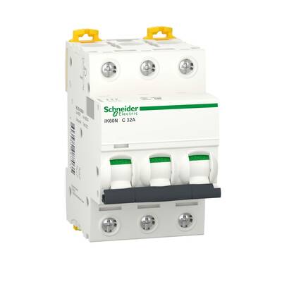 Schneider Electric - Schneider A9K24332 Otomat 3P 32A C iK60N Kaçak Akım Koruma Rölesi Schneider Electric - Schneider A9K24332 Otomat 3P 32A C iK60N Kaçak Akım Koruma Rölesi