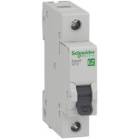 Schneider Elektrik - Schneider Electric Miniature circuit breaker, Easy9, 1P, 63 A, C curve, 6000 A Schneider Elektrik - Schneider Electric Miniature circuit breaker, Easy9, 1P, 63 A, C curve, 6000 A