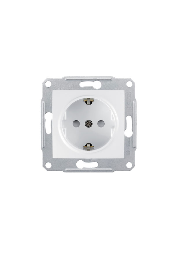 Schneider Electric Sedna Topraklı Beyaz Priz + Çerçeve Sdn3000121 (çerçevesiz)