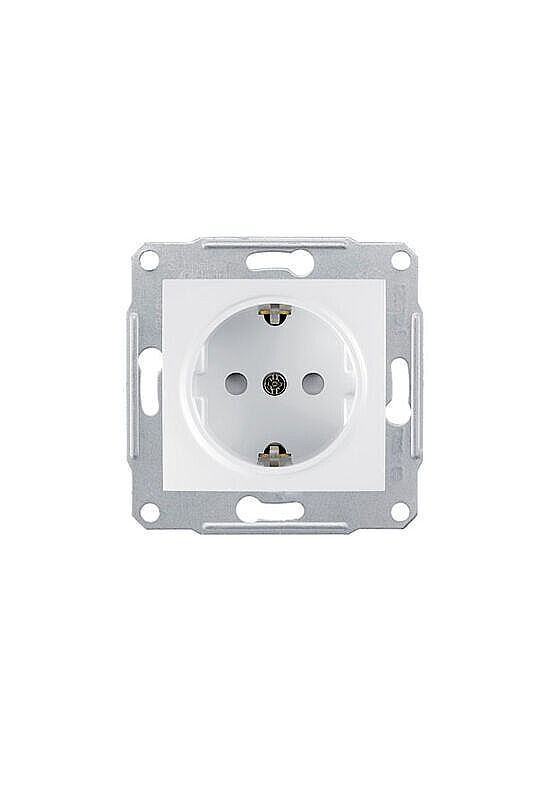 Schneider Elektrik Sedna Beyaz Topraklı Priz + Çerçeve - 2