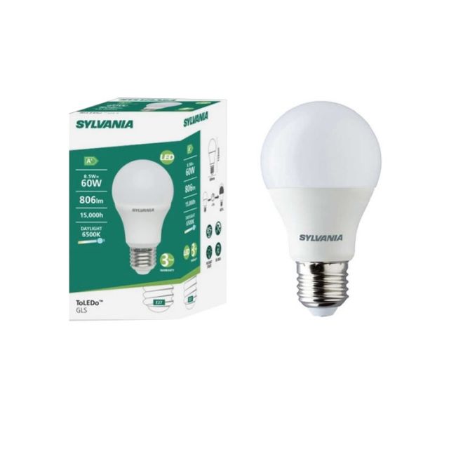 Sylvania - Sylvania 8.5W 6500K Beyaz Işık E27 LED Ampul