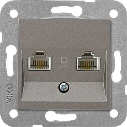 Viko Artline Novella İkili Numeris Cat3 Antrasit / Mekanizma + Kapak (çerçevesiz) 92105333