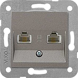 Viko Artline Novella İkili Numeris Cat3 Antrasit / Mekanizma + Kapak (Çerçevesiz) 92105333 - 4