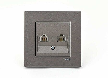 Viko Artline Novella İkili Numeris Cat3 Antrasit - 3