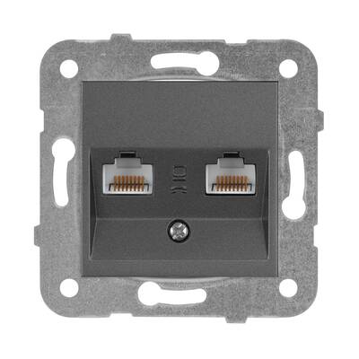 Viko - Viko Artline Novella İkili Numeris Cat3 Füme Mekanizma + Kapak (Çerçevesiz) 92105433 Viko - Viko Artline Novella İkili Numeris Cat3 Füme Mekanizma + Kapak (Çerçevesiz) 92105433