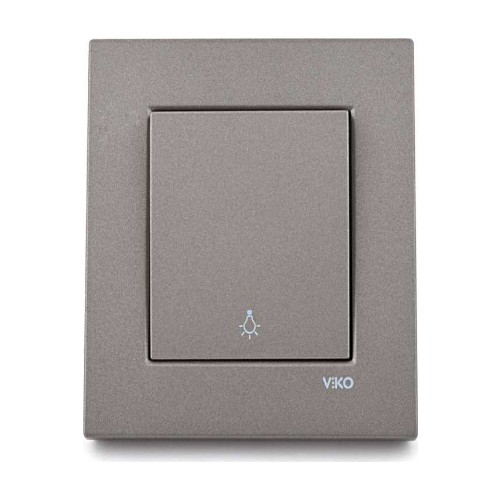 Viko Novella ( Antrasit Mekanizma + Antrasit Kapak ) Light Anahtarı Ve  Çerçeve