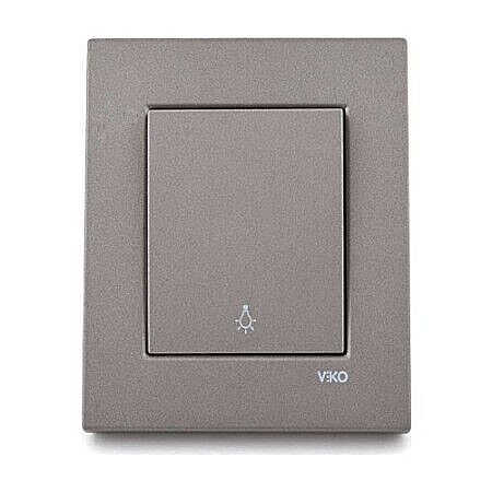Viko Novella ( Antrasit Mekanizma + Antrasit Kapak ) Light Anahtarı ve  ÇERÇEVE - 2